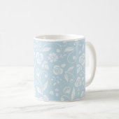 Hütte Blau und Weiß Kaffeetasse (VorderseiteRechts)