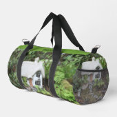Hütte Blumengarten Malerei Personalisiert Duffle Bag (Rechte Ecke)