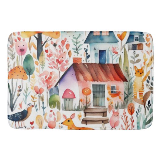 Hütte Blumenhaine Badematte (Vorderseite)