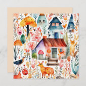 Hütte Blumenhaine Einladung (Vorne/Hinten)