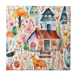 Hütte Blumenhaine Fliese