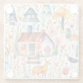 Hütte Blumenhaine Glasuntersetzer (Rückseite)