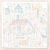 Hütte Blumenhaine Glasuntersetzer (Rückseite)