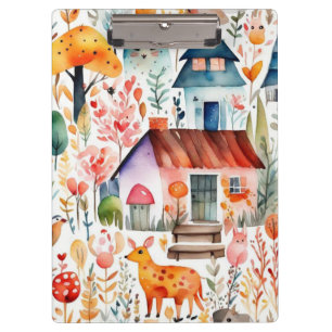 Hütte Blumenhaine Klemmbrett