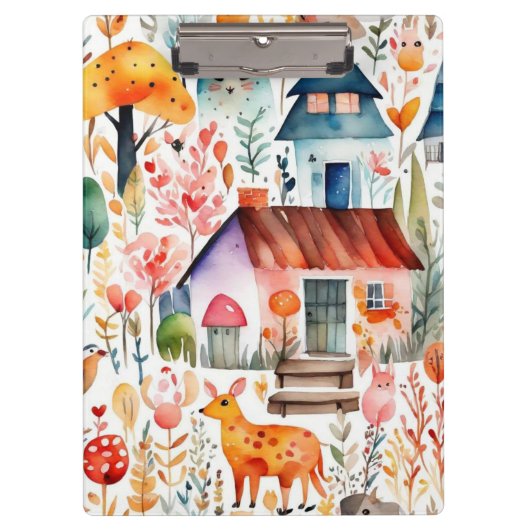 Hütte Blumenhaine Klemmbrett (Vorderseite)
