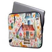 Hütte Blumenhaine Laptopschutzhülle (Vorderseite Links)