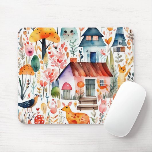 Hütte Blumenhaine Mousepad (Mit Mouse)