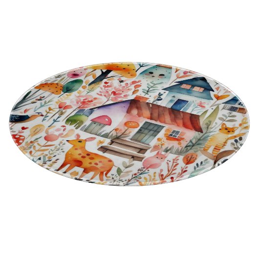 Hütte Blumenhaine Schneidebrett (Ecke)