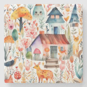 Hütte Blumenhaine Steinuntersetzer (Vorderseite)