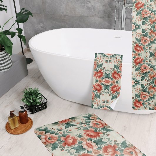 Hütte Blumenmuster Badematte