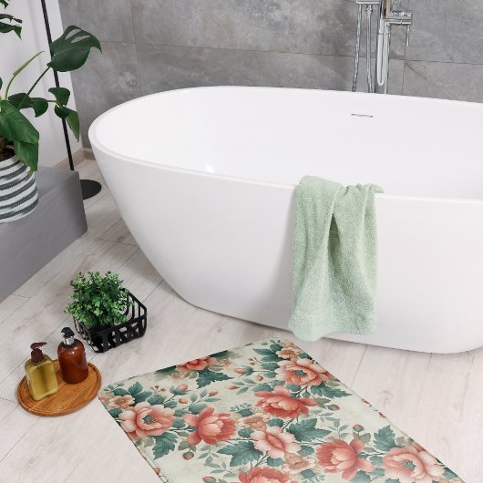 Hütte Blumenmuster Badematte