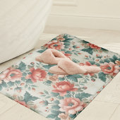 Hütte Blumenmuster Badematte