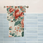 Hütte Blumenmuster Badhandtuch Set