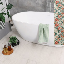 Hütte Blumenmuster Duschvorhang