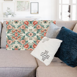 Hütte Blumenmuster Fleecedecke