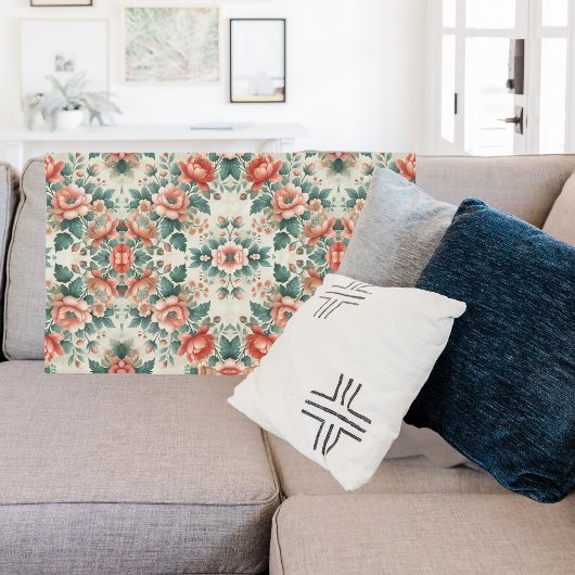 Hütte Blumenmuster Fleecedecke