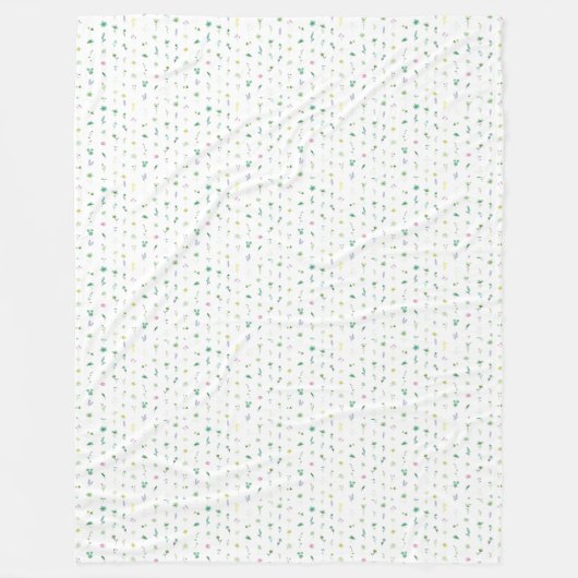 Hütte Blumenmuster Gemütliches Blumengesteck Fleecedecke (Vorderseite)