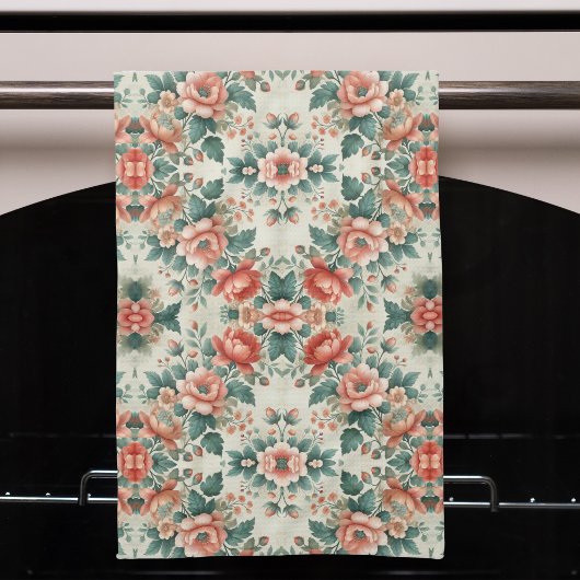 Hütte Blumenmuster Geschirrtuch