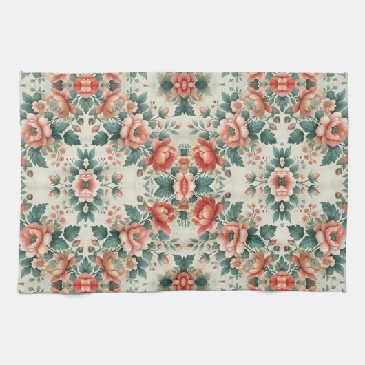 Hütte Blumenmuster Geschirrtuch (Horizontal)