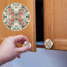 Hütte Blumenmuster Keramikknauf