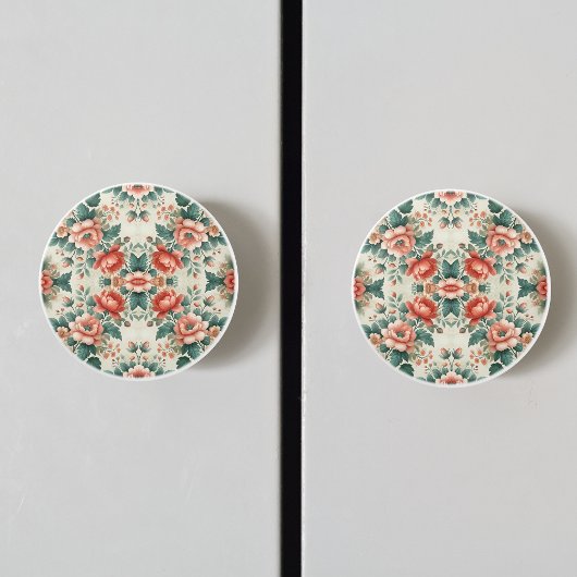 Hütte Blumenmuster Keramikknauf