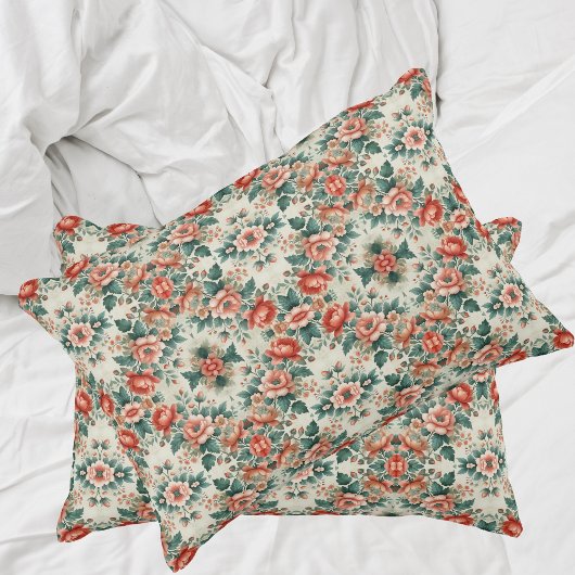 Hütte Blumenmuster Kissenbezug