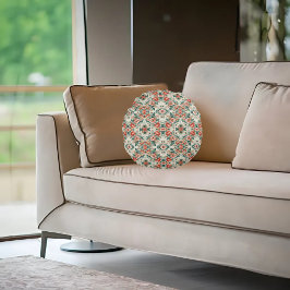 Hütte Blumenmuster Rundes Kissen