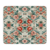 Hütte Blumenmuster Schneidebrett (Vorderseite)