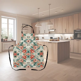 Hütte Blumenmuster Schürze