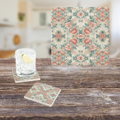 Hütte Blumenmuster Steinuntersetzer