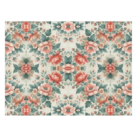 Hütte Blumenmuster Tischdecke (Vorderseite (Horizontal))