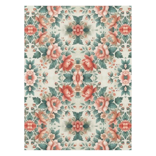 Hütte Blumenmuster Tischdecke (Vorderseite)