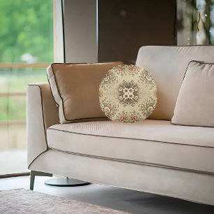 Hütte Blumenüberlieferungen Rundes Kissen