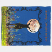 Hütte Cabin Décor Moonlight Hirschindividuizer 202 Fleecedecke (Vorderseite (Horizontal))