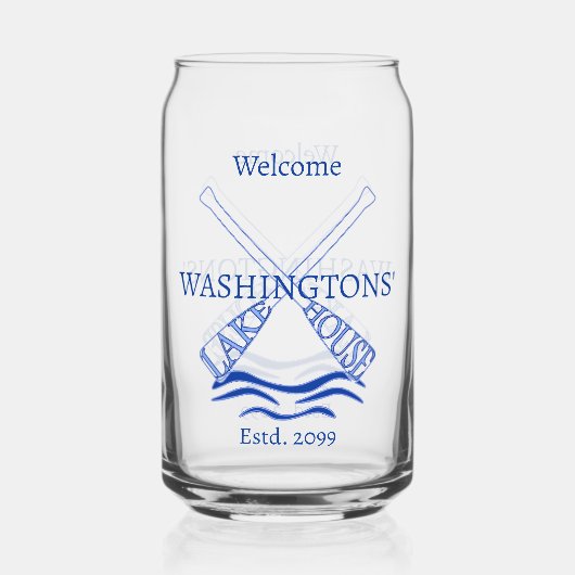 Hütte Cabin Lake House Trinkbehälter Beer Dosenglas (Vorderseite)