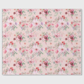 Hütte Chic Blume Muster Geschenkpapier (Flach)