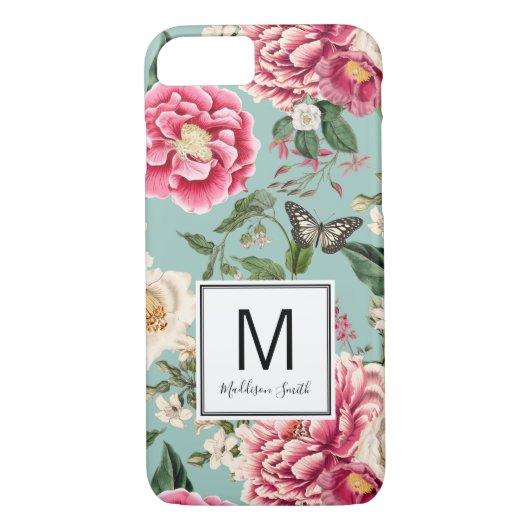 Hütte Chic Blumenmuster hinzufügen Case-Mate iPhone Hülle (Rückseite)
