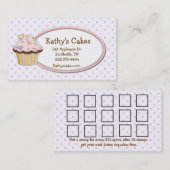 Hütte Chic Cupcake Bäckerei Loyalität Business Car Treuekarte (Vorne/Hinten)