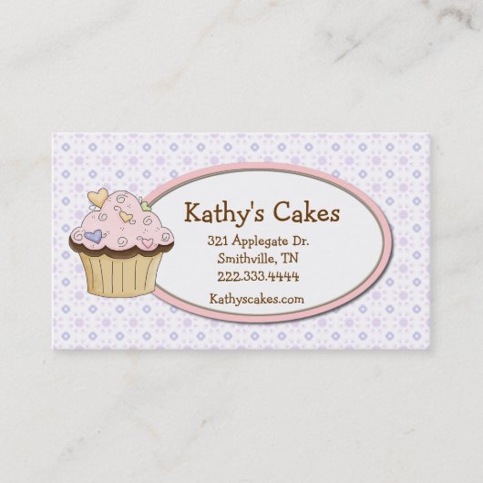 Hütte Chic Cupcake Bäckerei Loyalität Business Car Treuekarte (Vorderseite)