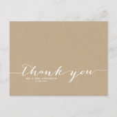 Hütte Chic Handgeschriebenes Skript Vielen Dank Po Postkarte (Vorderseite)