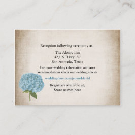 Hütte Chic Hydrangea Wedding Card Begleitkarte