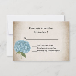 Hütte Chic Hydrangea Wedding RSVP Card Karte