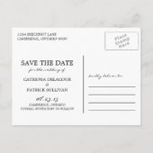 Hütte Chic Mason Jar Save the Date Postcard Ankündigungspostkarte (Rückseite)