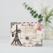 Hütte Chic Paris Frankreich Reise Postkarte (Stehend Vorderseite)
