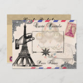 Hütte Chic Paris Frankreich Reise Postkarte (Vorne/Hinten)