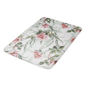 Hütte Chic Pink Roses auf Trellis Badematte (Schrägansicht)