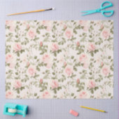 Hütte Chic Rose Serie Design 1 Seidenpapier (Basteln)