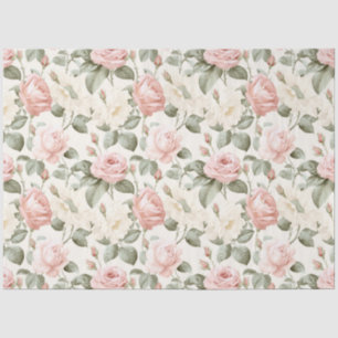 Hütte Chic Rose Serie Design 4 Seidenpapier