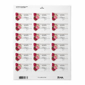 Hütte Chic Rustic Wood and Peonies Business Adressaufkleber (Vorne)