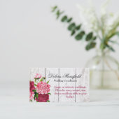 Hütte Chic Rustic Wood and Peonies Business Card Visitenkarte (Stehend Vorderseite)